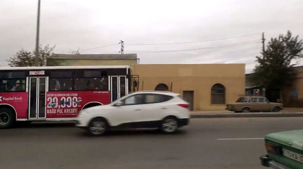 Bakıda sərnişin avtobus həyəcanlı anlar yaşatdı – VİDEO