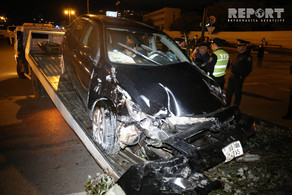 Bakıda yolda aparılan təmir işləri yol qəzasına səbəb olub - FOTO
