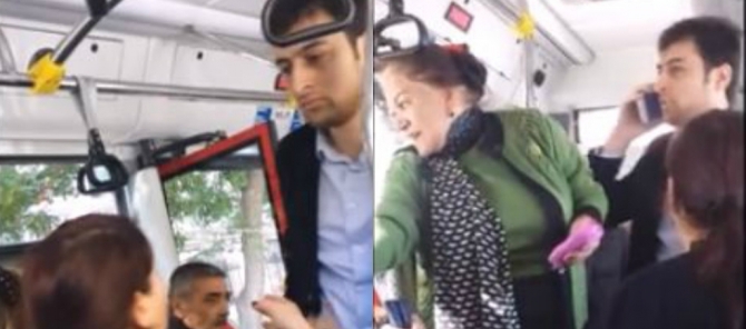 Bakıda sürücü avtobusu yavaş sürdüyü üçün dava düşdü (VİDEO)