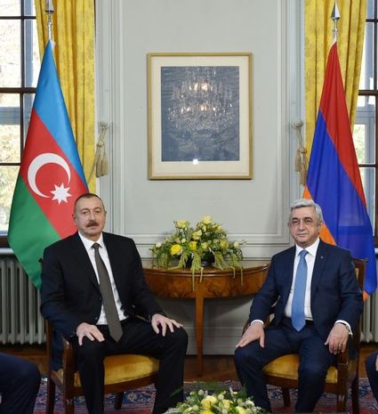 Əliyev və Sarkisyanın təkbətək görüşü keçirildi