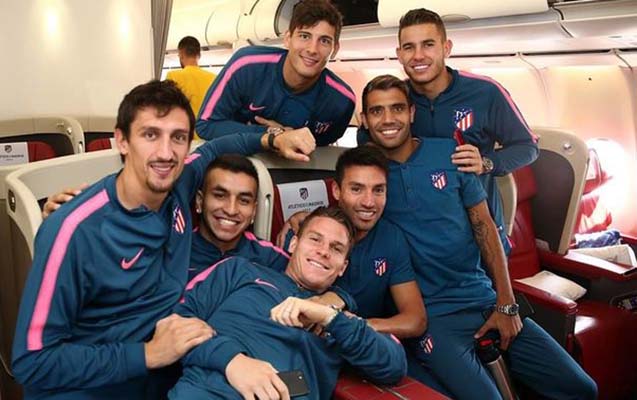 “Atletiko” Bakıya “Karabakh”la gəldi - Fotolar