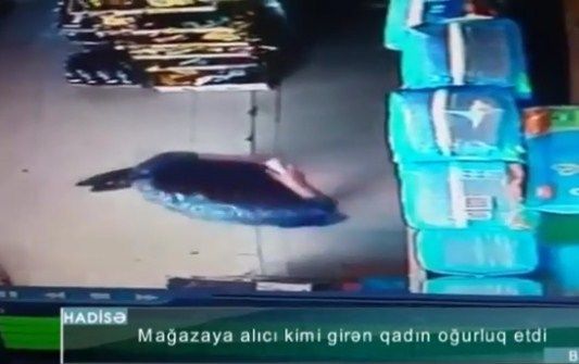 Bakıda mağazadan şampun oğurlayan qadın kameraya düşdü – VİDEO