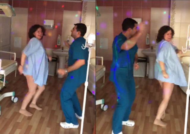 Doğuşdan əvvəl pasiyenti ilə rəqs edir - Azərbaycanlı kişi ginekoloqun rekord qıran VİDEOsu