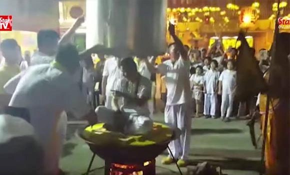 Dini sekta lideri qazanda yanıb öldü — VİDEO