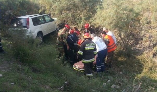 Xaldan-Mingəçevir yolunda avtomobil aşdı – FOTO