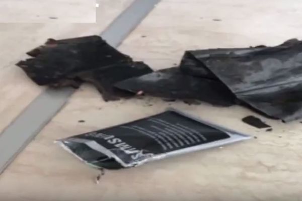 Partlayan telefon yanğına səbəb oldu – VİDEO