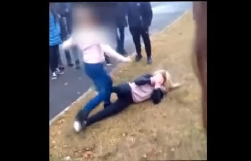 Qızlar arasında amansız dava – Video