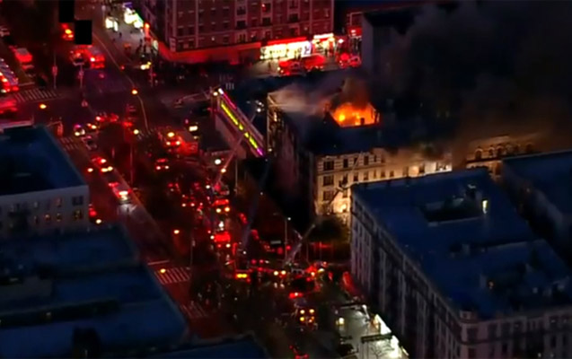 Nyu-Yorkda binada yanğın - Xəsarət alanlar var + Video