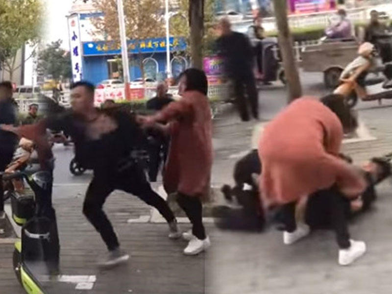 Sevgilisinə təcavüz edən yaşlı kişini döyərkən həyatının şokunu yaşadı - VDİEO