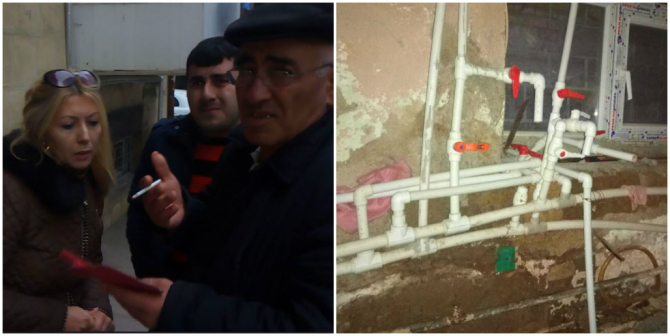 Bakının mərkəzində problem - Baş mühəndis sakinləri hədələdi (VİDEO)