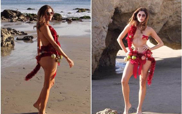 Özünü “Şam ağacı” kimi bəzədi - Fotolar