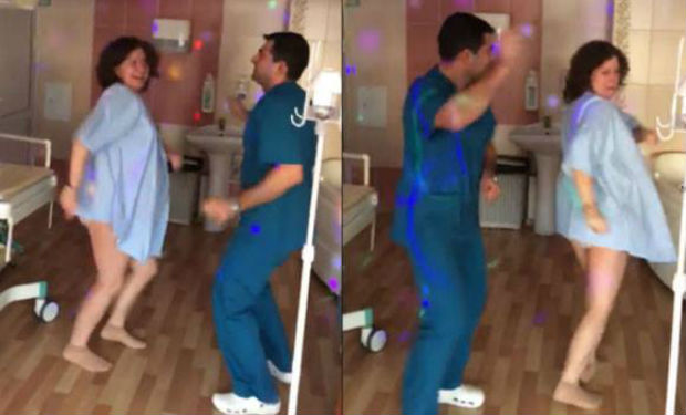 Xəstəsi ilə doğuşdan öncə rəqs edən ginekoloq erməniylə dostluq edir — FOTO / VİDEO