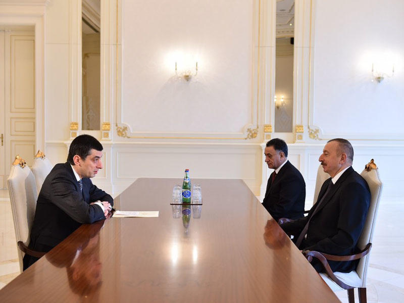 Prezident İlham Əliyev Gürcüstanın Baş nazirinin müavini - daxili işlər nazirini qəbul edib - FOTO
