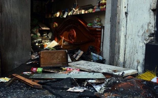 Bakıda yanğın: İki polis zəhərlənib