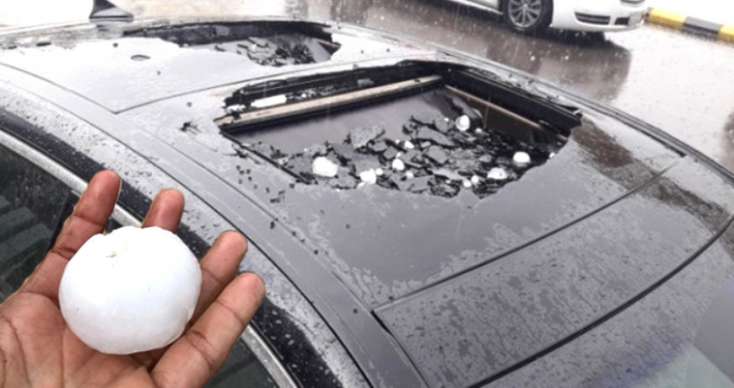 Bu böyüklükdə dolu yağdı, məktəblər bağlandı - VİDEO + FOTOLAR