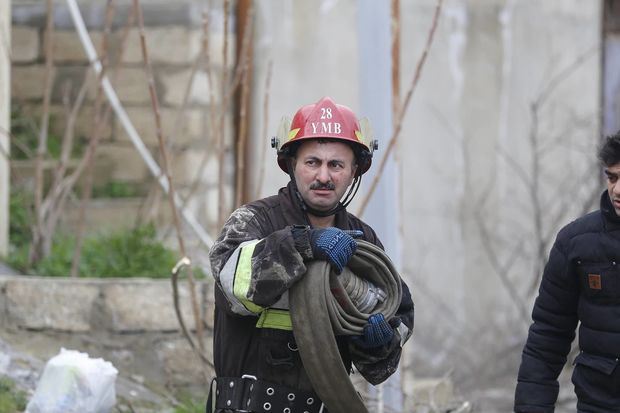 Yanğın baş verən ərazidən – FOTOREPORTAJ
