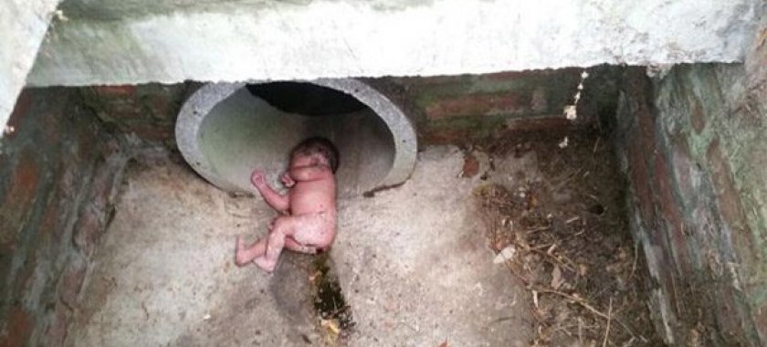 İtin hürdüyü yerə baxanda gördüyündən dəhşətə gəldi: Çılpaq qız uşağı... - FOTOLAR