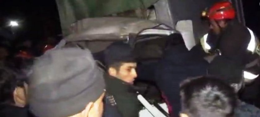 Azərbaycanda dəhşətli qəza baş verdi: Ölən var - VİDEO