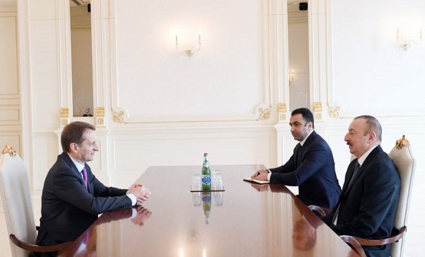 İlham Əliyev Sergey Narışkini qəbul edib- YENİLƏNİB