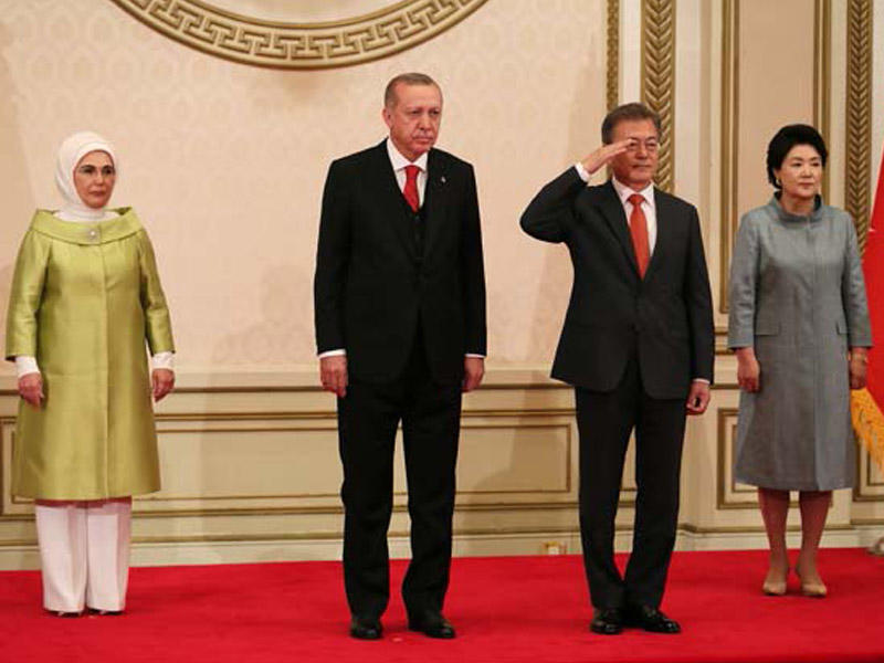 Ərdoğan Cənubi Koreya prezidenti ilə görüşüb - FOTO