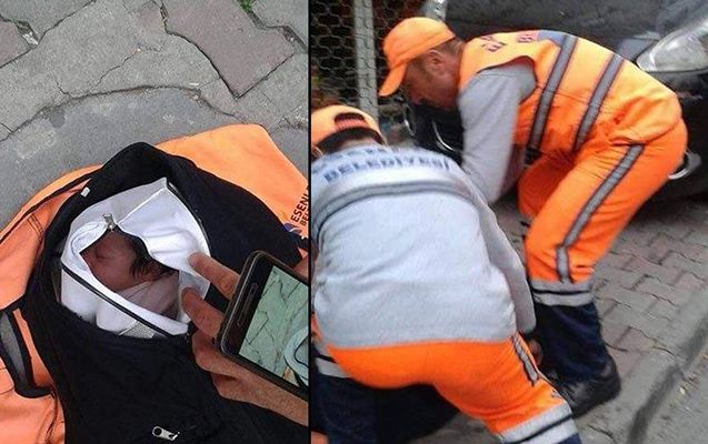 Uşağı çantaya qoyub zibilliyə atdılar - Türkiyədə