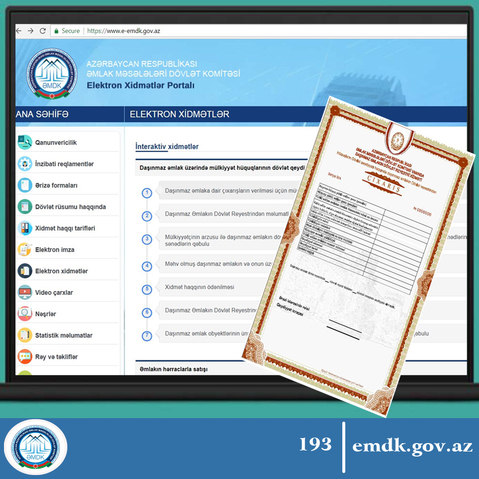 Elektron çıxarışı onlayn yoxla