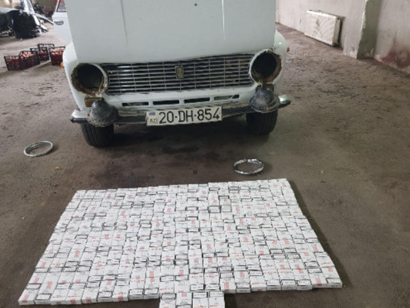 Azərbaycana qanunsuz yolla siqaret keçirən şəxs saxlanıldı - FOTO