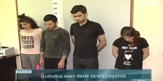 Dostları ilə birgə qohumunu soyan qız: 