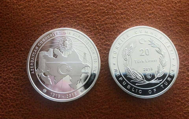 Türkiyə AXC-nin 100 illiyi şərəfinə pul nişanı hazırlayıb - Foto