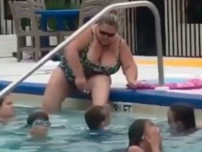 Hovuzda hələ belə iyrənclik olmamışdı - VİDEO