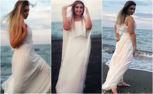 Şəbnəm dəniz kənarında bir pozlar verdi ki... - FOTOSESSİYA