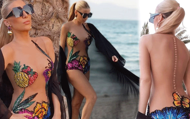 Hazırladığı bikinini meyvə qabına bənzətdilər - Fotolar