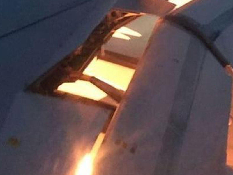 DÇ-2018: Səudiyyə Ərəbistanının təyyarəsi havada alovlandı