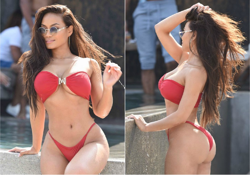Tanınmış model çimərlik geyimində cəsur pozlar verdi - FOTO