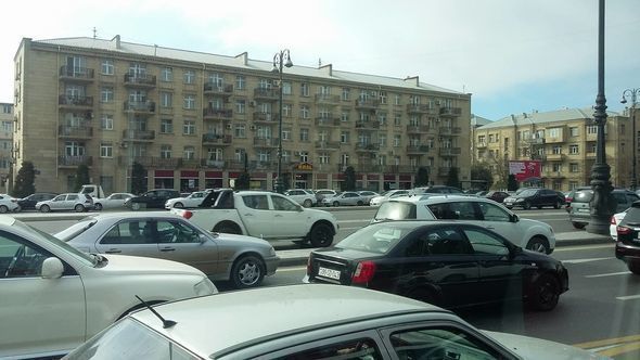 Sumqayıt-Bakı yolunda tıxac yaranıb