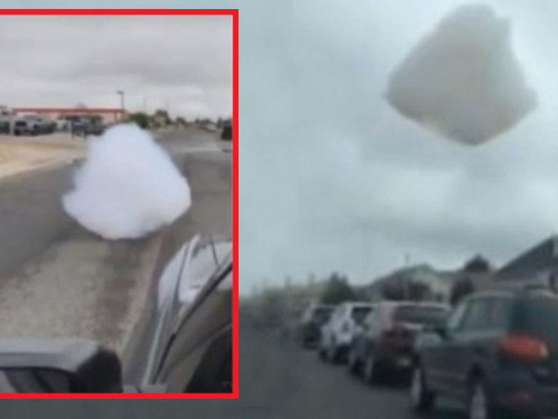 Bulud göydən yerə endi - Görənlər TƏƏCCÜB İÇİNDƏ İZLƏDİLƏR - VİDEO