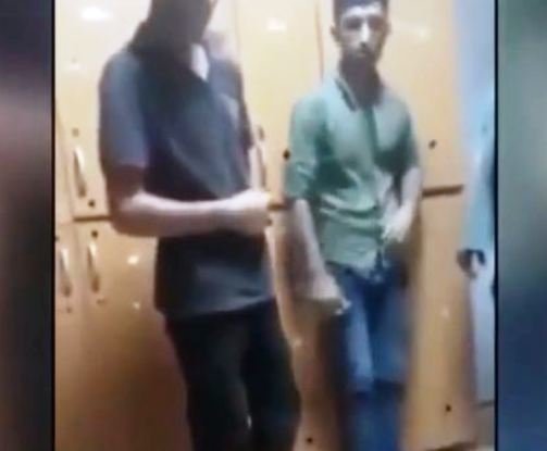 Hovuza girən qızları telefona çəkən oğlanları belə döydülər - VİDEO