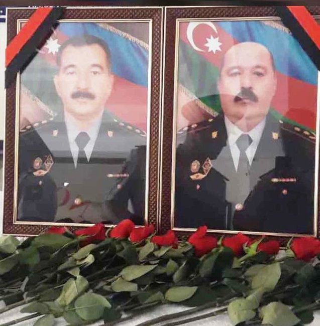 Şəhid olan polislərimizin dəfndən FOTOSU