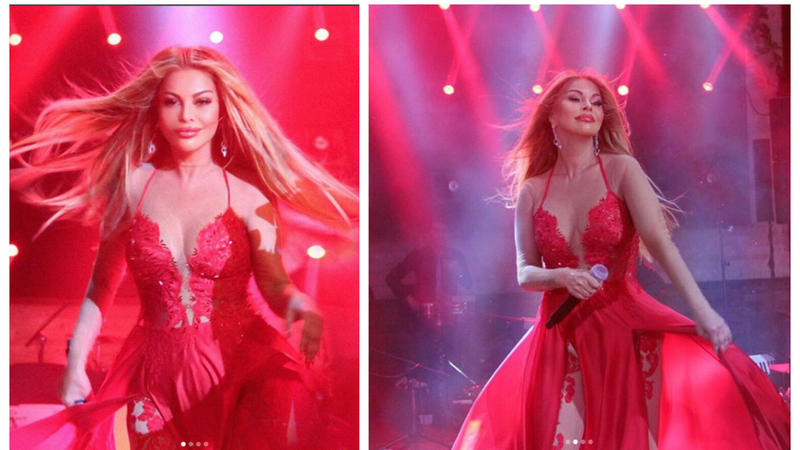 Xalq artisti dərin dekolteli səhnə kostyumu ilə göz qamaşdırdı - FOTO/VİDEO