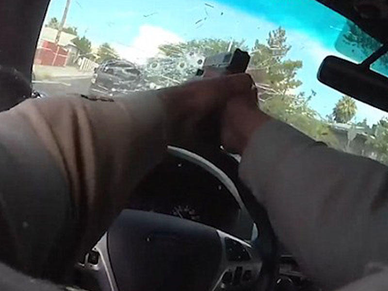 Şok kadrlar: polis qatili belə güllələdi - VİDEO