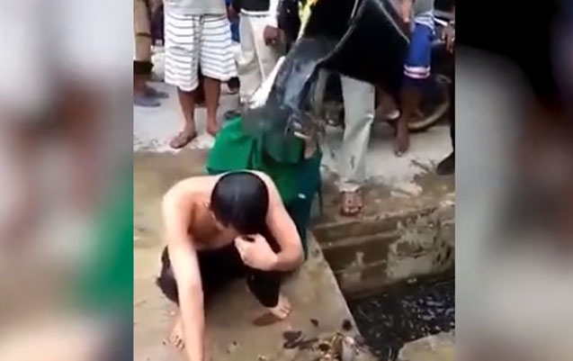 Evli olmadan sevişən cütlük belə cəzalandırıldı - Video