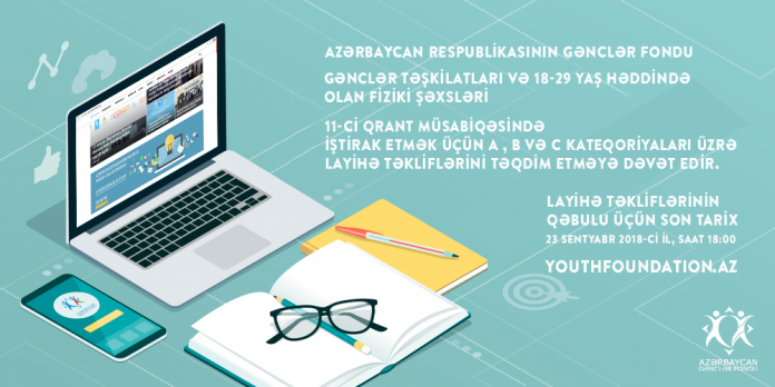 Azərbaycan Respublikasının Gənclər Fondu “A” “B” və “C” kateqoriyaları üzrə 11–ci qrant müsabiqəsini elan edir