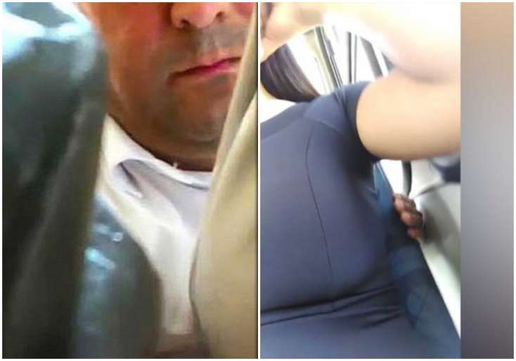 Avtobusda RƏZALƏT - Kişi əlini arxadan qıza yaxınlaşdırdı və... / VİDEO