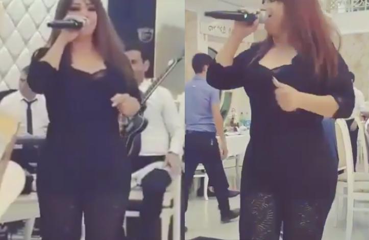 Mənzurə Musayeva transparan geyimdə - Video