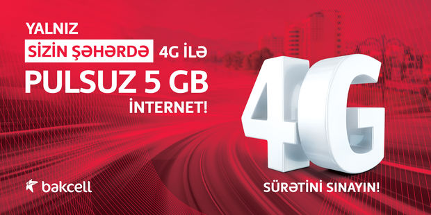 “Bakcell”dən 16 bölgənin sakinlərinə 5Gb pulsuz 4G interneti