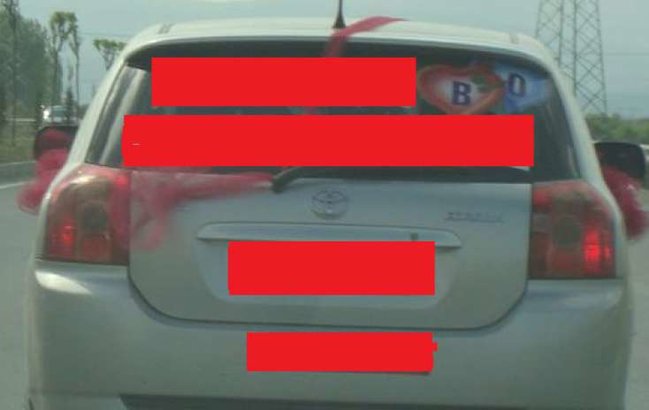 Toy günü bəy maşınının arxasına görün nə yazdırdı - FOTO