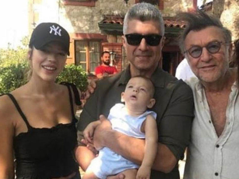 Arvadı və oğlu Özcanın çəkiliş meydançasında - FOTO