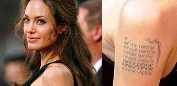 Anjelina Colinin qolundakı döymənin mənası görün nə imiş - FOTO