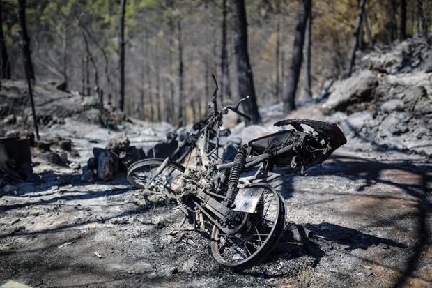 Güclü yanğından sonra Antalya - FOTO