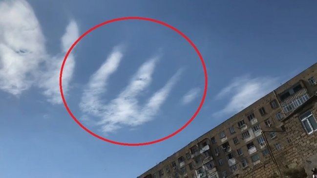 Aşura günü Bakı səmasında hər kəsi təəccübləndirən görüntü - VİDEO